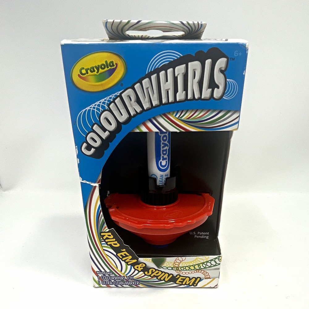 Crayola Colourwhirls Rip 'Em & Spin 'Em Spinning Art Kit Ultra-Clean Marker